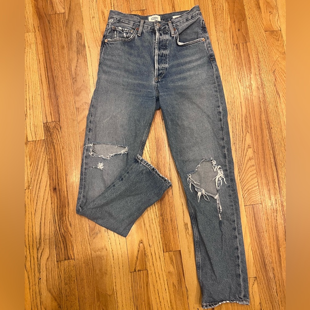 Citizens Of Humanity Sabine Distressed Straight Leg Jeans